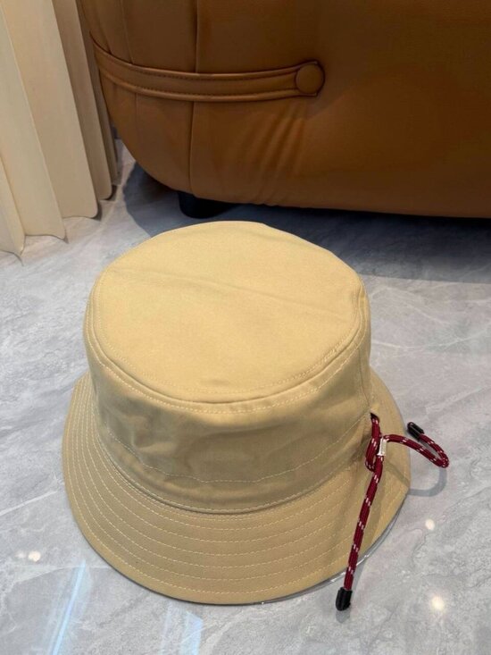 Miu Miu Beige Bucket Hat with Drawstring | Sun Hat main image 8